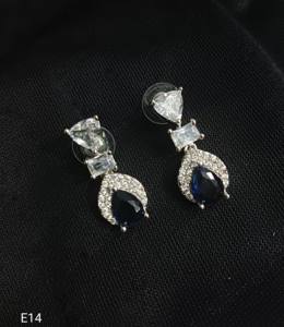 Pendientes de Plata con Diseño Floral, Estilo Étnico, con Diamantes Americanos, para Mujer, Diseño Exclusivo Indio de Última Moda - Product Image 2