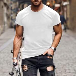 Camisetas ajustadas de manga corta para hombre Diseño de punto cómodo Logotipo personalizado Recién llegados al por mayor Cantidad a granel - Product Image 4