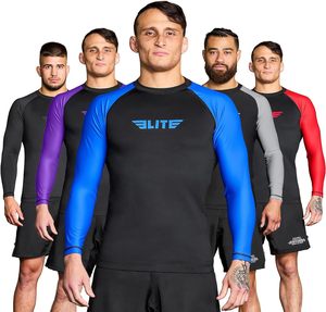 Jitsu BJJ rash GUARD ของผู้ชายเสื้อรัดรูปแขนยาวสำหรับฝึกกีฬา Nogi - Product Image 1
