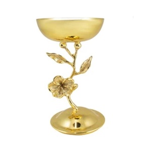 Brass Gold Color <b>Bakhoor</b> <b>Oud</b> Burner Attractive Design Round Shape Mubkhar Burner For Home Hotel Fragrance Use - Product Image 4