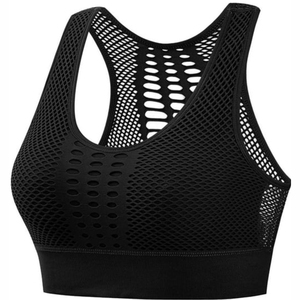 เสื้อชั้นในกีฬาโยคะแบบไร้ตะเข็บ คุณภาพพรีเมียม ไซส์ใหญ่ ระบายอากาศได้ดี ผลิตจากไนลอนและสแปนเด็กซ์ ด้านหน้าทรงสูง รองรับการออกกำลังกายแบบ Racerback สำหรับผู้หญิง - Product Image 3