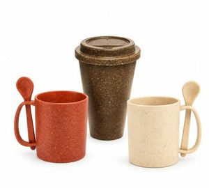 Juego de Vasos de Madera de Coco y Fibra de Bambú - Vajilla Sostenible y Duradera Libre de BPA de Brasil - Product Image 1