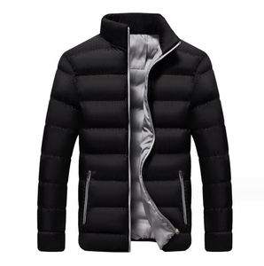Veste d'hiver confortable pour hommes avec col montant Vêtements de style bombardier isolés en polaire extérieure de haute qualité - Product Image 2
