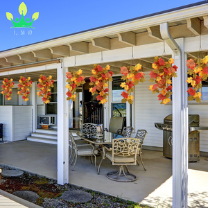 4 confezioni di foglie autunnali appese alla parete piante artificiali appese foglie d'acero viti piante autunnali ringraziamento foglie di acero ghirlande decoro - Product Image 5