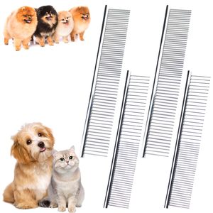 OEM Wholesale High Quality Stainless Steel Grooming <b>Comb</b> Rounded Teeth Non-Slip Grip for Long Short Haired Dogs Cats Simple - Product Image 1