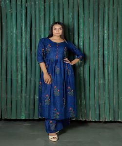 นวมคลุมหน้าสไตล์อินเดียปากีสถานพร้อมทําชุดผ้าฝ้ายผู้หญิงเย็บชุดผู้หญิงที่สง่างาม - Product Image 1