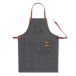 Tablier publicitaire à bavette pleine longueur style coréen personnalisé toile polyester lavable pour hommes outil de travail fête fournitures promotionnelles - Product Image 6