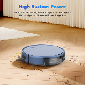 Tốt Nhất 2000PA Siêu Hút Robot Sạch Hơn Tự Động Làm Sạch Sàn 3 Trong 1 Quét Và Ướt Lau Không Dây Robot Máy Hút Bụi - Product Image 6