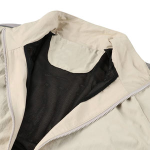 Veste coupe-vent en nylon imperméable pour homme de haute qualité OEM, respirante, à capuche, décontractée, fermeture éclair, grande taille, contraste de couleurs, été - Product Image 3