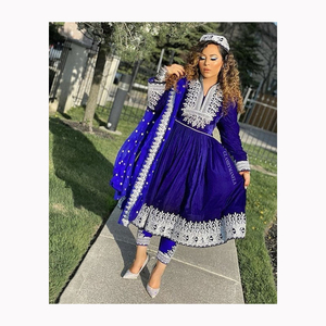 Excellent Quality Afghani Kuchi <b>Dresses</b> <b>for</b> <b>Eid</b> Quality Solid Color Embroidery <b>Long</b> Sleeve Afghan Women <b>Dress</b> - Product Image 1