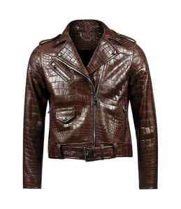 Chaqueta de cuero para hombre personalizada, ropa informal de invierno de talla grande ecológica, cierre de cremallera, chaqueta de cuero para hombre - Product Image 2