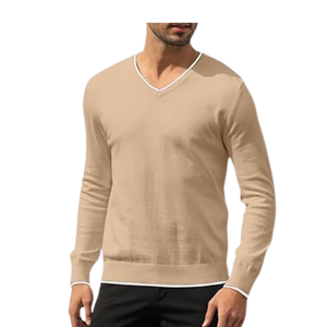 Vente en gros de sweats à col en V 100% coton pour hommes Collection hiver Sweat-shirt à capuche épais et lourd imprimé de logo personnalisé - Product Image 2