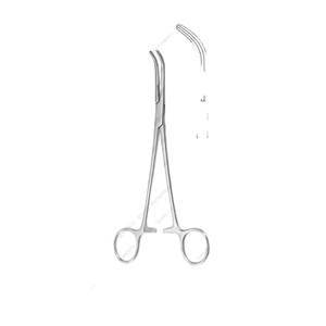 คีมผ่าตัด LAHEY สำหรับผ่าตัดและรัดสายยาง แบบปลายโค้งงอแนวตั้ง มีฟันหยัก ยาว 26 ซม. ผลิตจากสแตนเลสเกรดเยอรมัน ยี่ห้อ BIOLEX - Product Image 1