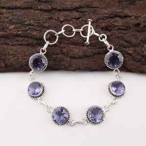 Pulsera de Plata de Ley 925 con Circonita, de Lujo y Alta Calidad para Mujer, Regalo de Piedra Natal de Septiembre - Product Image 1