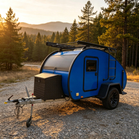 Caravane de voyage légère entièrement équipée, mini-caravane de route, camping-car, cuisine, rangement, aventure, camping, certifiée CE