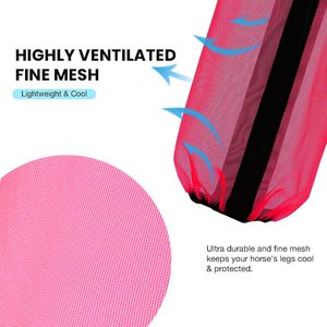 Bottes anti-mouches pour chevaux Lot de <span class=keywords><strong>2</strong></span> bottes équestres respirantes en plastique PVC Protecteur de jambes de cheval - Product Image 3