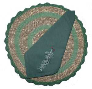 Mantel Individual de Pasto Marino con Encaje de Algodón y Juego de Servilletas Bordadas, el Más Vendido, de Exportador y Fabricante Indio - Product Image 3