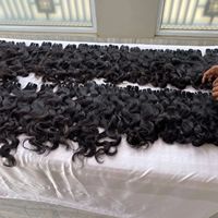 Cheveux naturels indiens Remy à boucles, texture lisse, légers, double trame machine, 100g par paquet, pour exportateurs - Super Vente