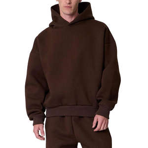 Sudadera con Capucha Personalizada con Logotipo, Gruesa, Extra Grande, 330 g/m², 100 % Algodón, Color Marrón, Sudadera Lisa con Cierre, Estilo Casual para Hombre, Corte Cuadrado, para Invierno - Product Image 5