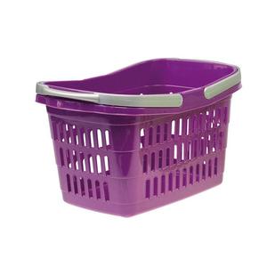 Rival Shopping <b>Baskets</b> with 2 Handles 48x28.5x23.5cm Grey Pack of 10 - Product Image 2