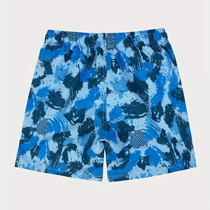 Pantalones Cortos Casuales de Algodón para Hombre, Cintura Media, Antiarrugas, con Cordón de Malla, Ecológicos, para Verano, Playa, Gimnasio, con Logo, Estampado Sólido, Vietnam - Product Image 1