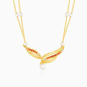 Collier de perles Mahadevi dorées - Product Image 2