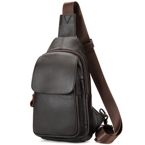 Bolso de Piel Auténtica para Hombre, Bolso de Mensajero de Moda, Bolso Cruzado de Viaje, Bolso Bandolera, Totalmente Personalizable - Product Image 1