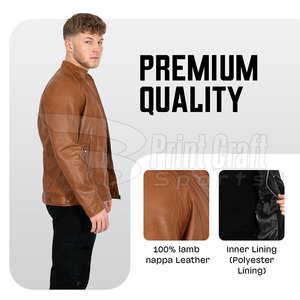 In Stock Custom Design <b>Men</b> <b>Leather</b> Winter <b>Jacket</b> New Style Waterproof <b>Men</b> <b>Leather</b> <b>Jacket</b> For Adult - Product Image 3