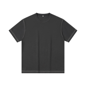 เสื้อยืดธรรมดาสำหรับผู้ชายผ้าคอตตอน25% 75% ผ้าโพลีเอสเตอร์ผ้า100% พิมพ์ลายโลโก้ตามสั่ง - Product Image 3