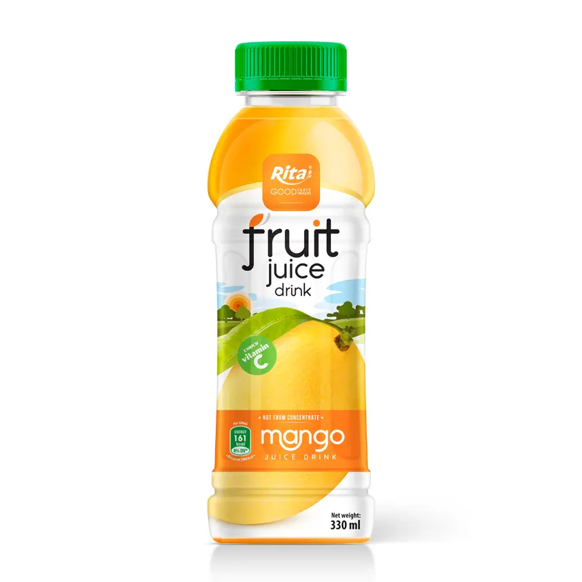 Pemasok Produk Penjualan Terbaik Minuman Kesehatan Minuman Jus Minum 330 Ml Botol Pet Jus Mangga dengan Jeli