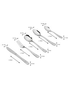 Ensemble de vaisselle en argent de qualité supérieure avec cuillère fourchette couteau idéal pour banquet de mariage restaurant et hôtels élégants - Product Image 2