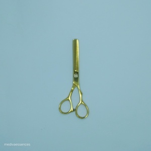 Top vente en acier inoxydable barbier cisaillement Salon coupe de cheveux style rasoir bord amincissement ciseaux couleur or cheveux ciseaux - Product Image 2