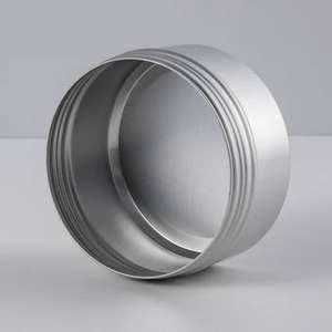 Tarro Redondo de Acero Inoxidable para Crema Cosmética con Tapa, Acabado de Primera Calidad, Envase Metálico para Lociones - Product Image 3