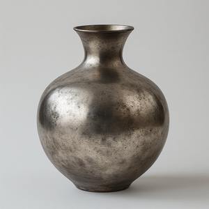 Jarrón de metal antiguo rústico hecho a mano perfectamente diseñado para arreglos florales de temporada y elegantes casas Premium - Product Image 1