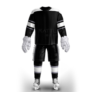 2025 uniforme de hockey sur glace de taille personnalisée confortable en stock 100% uniformes de hockey sur glace en polyester prix raisonnable Service OEM - Product Image 1