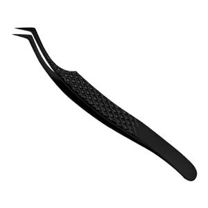 Pince à cils volume en forme de L conçue sur mesure en acier inoxydable durable avec logo privé à pointe pointue - Product Image 3