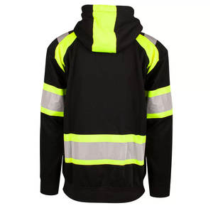 Sweats à capuche bicolores haute visibilité avec bandes réfléchissantes argentées pour la sécurité et la visibilité sur le chantier – Sweats de travail en promotion - Product Image 5