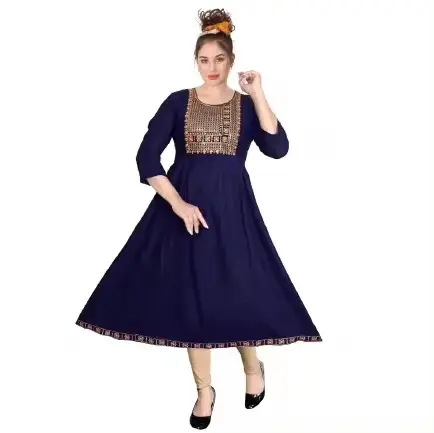 Vestido Étnico Indiano Novo Designer Moderno Qualidade Premium Kurti Casual & Party wear Vestido de Fabricação Indiana em Baixo Preço