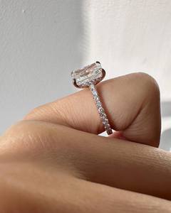 IGI Radiant Cut Lab Grown Diamond Ring CVD Lab Diamond Anillo de compromiso 3,50 Ct Radiant Cut Brida Anillo de bodas 14K Oro amarillo - Product Image 5