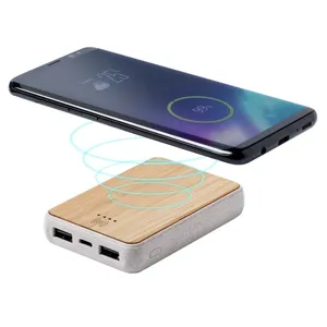 Power Bank in Paglia di Bambù Gorix, Gadget Promozionale Sostenibile - Product Image 4