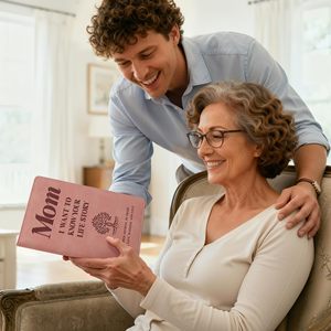 Carnet de notes classique en cuir avec motifs gravés d'arbres – Partagez les souvenirs de famille, un cadeau significatif pour la Saint-Valentin ou un anniversaire - Product Image 4