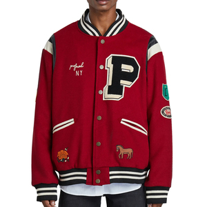 2023 Custom Designs <b>Long</b> Sleeve Baseball Varsity <b>Jacket</b> for <b>Men</b> Wholesale Canvas Blank Letterman <b>Jackets</b> - Product Image 1