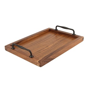 Vente chaude Plateau de service rectangulaire en bois personnalisable écologique pour la maison et le mariage 20 pièces pour assiettes et plats - Product Image 4