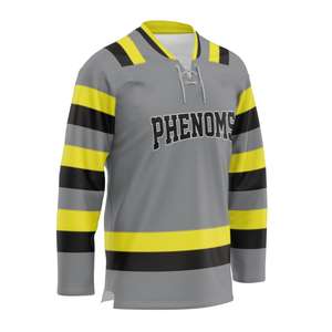 Maillot de hockey sur glace réversible léger personnalisable, respirant et durable avec nom d'équipe, impression OEM, vêtements de hockey sublimés - Product Image 4