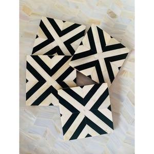 Juego de posavasos con diseño personalizado para decoración de cocina y mesa, posavasos con incrustaciones de hueso, artesanía moderna, vajilla, hueso y - Product Image 5