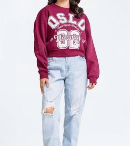 Sudadera de lana de algodón 100% para mujer, cuello redondo de talla grande con estampado de lana para cubierta de invierno para hombres y mujeres de gran tamaño - Product Image 3