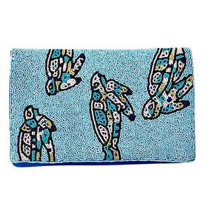 Bolso de noche de algodón hecho a mano con cuentas y bordado estilo clásico colores mezclados para mujer - Product Image 3