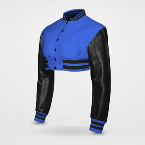 Nouveauté Veste universitaire courte pour femmes Logo personnalisé Veste universitaire tendance abordable Vente en gros Prix bas MOQ Service OEM - Product Image 4