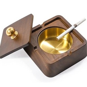 Cenicero de Madera Artesanal Premium con Logotipo Personalizado para Cigarros, Uso en Exteriores, Estilo Americano, Ecológico, de la India - GOD GRACE CRAFT - Product Image 3