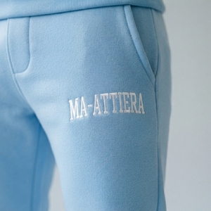 Conjunto Deportivo de Invierno para Hombre, Color Azul Cielo, con Capucha, Transpirable, Ecológico, 100% Algodón, Ligero, de Secado Rápido, Sudadera y Pantalones Jogger - Product Image 6